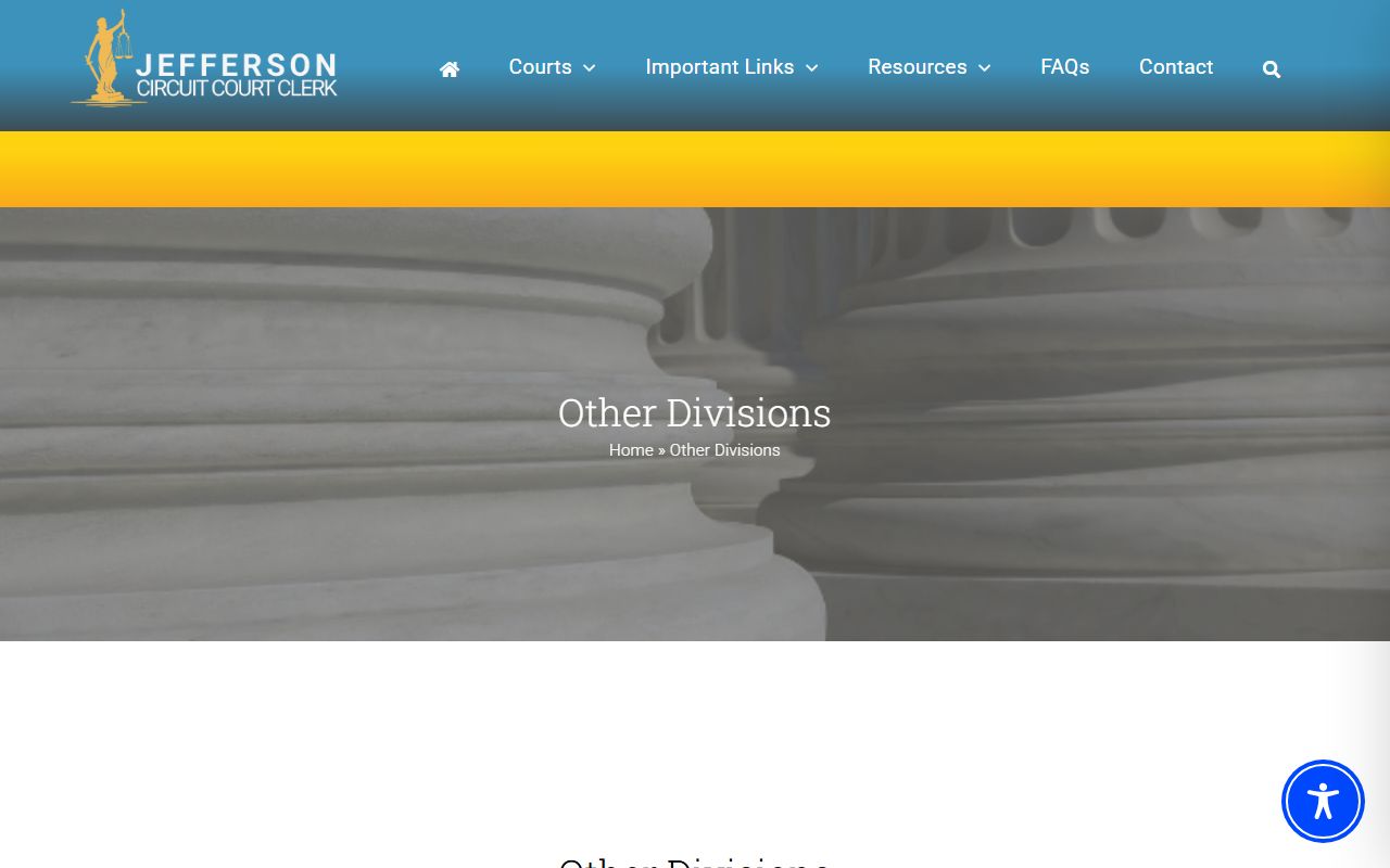 Jefferson County other divisions and court records information