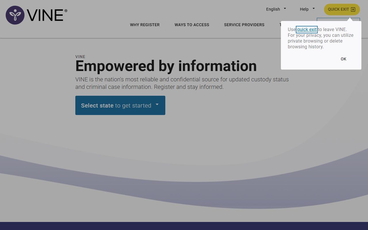 VINELink custody notifications for Jefferson County inmate records