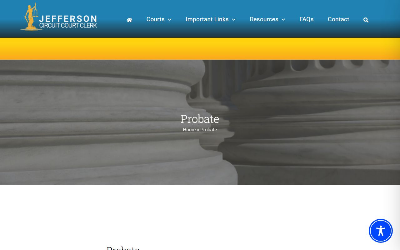 Jefferson County probate department and probate records page