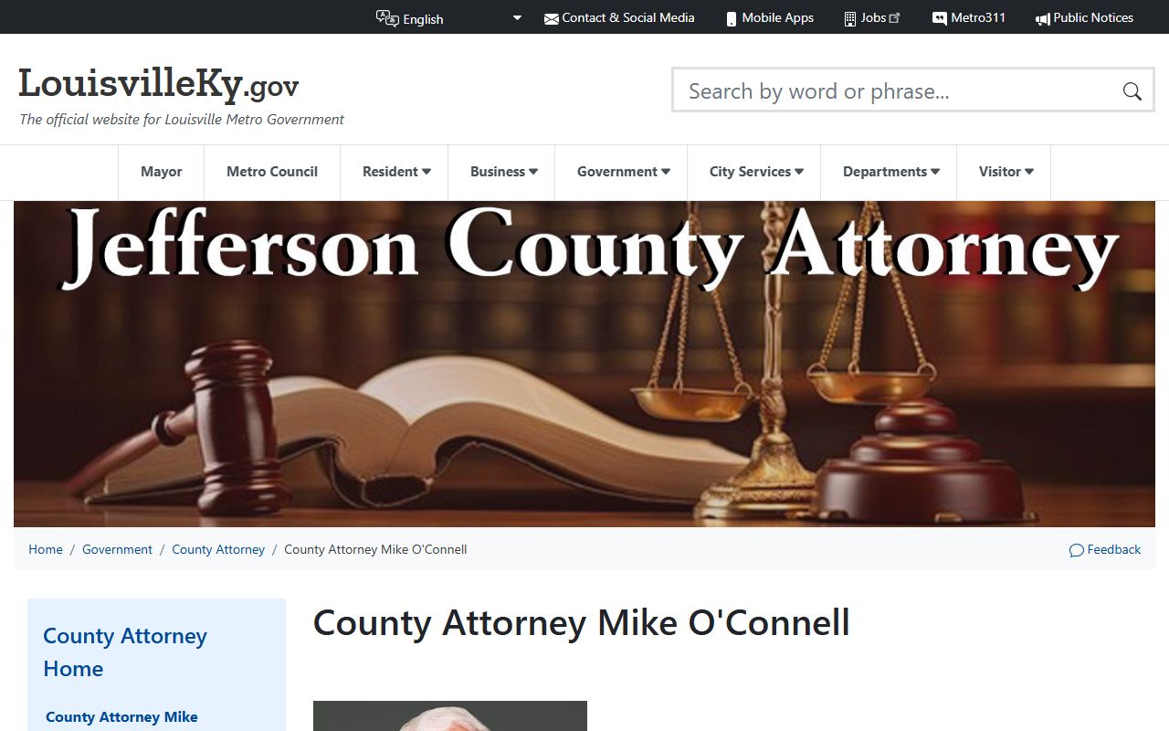 Jefferson County Attorney bio for traffic and criminal court records